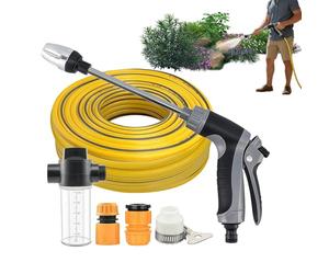 Nettoyeur Haute Pression sans Fil - réglable avec Bouteille de Mousse,Lance de Lavage portative pour Voiture,pour Nettoyage extérieur : trottoirs, allées, terrasses, massifs de Fleurs et