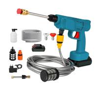 Nettoyeur Haute Pression sur Batterie, 30bar Pistolet à Eau Haute Pression, 12000rpm, Nettoyeur Haute Pression Portable avec Buse Multifonction, Tuyau de 5M, pour Jardin et Voiture
