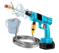 Nettoyeur Haute Pression sur Batterie, Max 435 PSI 30bar Nettoyeur Haute Pression sans Fil, 40° Buse Pivotante, Idéal pour Voitures Maison Jardin, apporte Une Batterie