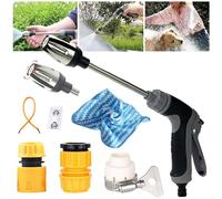 Nettoyeur Haute Pression Turbo pour Tuyau,Jet Nozzle 2-in-1 High Pressure Washer,tête Haute Pression Tuyau arrosage, Nettoyeur Haute Pression sur Tuyau d arrosage (1/Set)