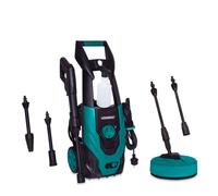 VONROC Nettoyeur Haute Pression 1400W - 110 Bar - Réservoir de Détergent Réglable - Débit 390L/h, 50° Max. - Tuyau, Pistolet, Buses, Lance de Rallonge, Aiguille de Nettoyage, Nettoyeur terrasse