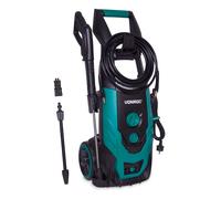 VONROC V18-2 Nettoyeur Haute Pression 1800W - 140 Bar - Réservoir de Détergent Réglable - Débit 420L/h, 50° Max. - Tuyau, Pistolet, Buses, Lance de Rallonge, Aiguille de Nettoyage