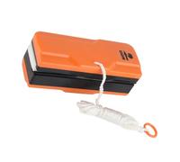 Nettoyeur magnétique de pare-brise de voiture, outils de nettoyage réglables double face, avec 2 chiffons, pour fenêtres vitrées de maison et de voiture (orange)