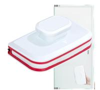 Nettoyeur magnétique pour vitres, adorable brosse rectangulaire double face pour vitres, 16,5 x 10 x 4 cm, nettoyeur magnétique portable puissant avec large poignée, outils de nettoyage