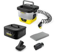 Kärcher Mobile Outdoor Cleaner OC 4 + Pet Kit, débit : 2 l/Min, Poids : 3,1 kg, réservoir d'eau : 8 l, Batterie Lithium-ION, Tuyau spiralé, Filtre pour Appareil, buse à Jet Conique/Plat