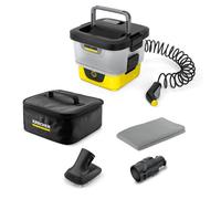 Kärcher Mobile Outdoor Cleaner OC 4 + Pet Kit, débit : 2 l/Min, Poids : 3,1 kg, réservoir d'eau : 8 l, Batterie Lithium-ION, Tuyau spiralé, Filtre pour Appareil, buse à Jet Conique/Plat