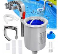 Nettoyeur mural d'écumoire de Surface de piscine automatique, mise à niveau pour piscine hors sol, Compatible avec les piscines gonflables Intex-Gray