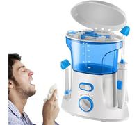 Nettoyeur nasal électrique Machine de nettoyage des sinus, système d'irrigation nasale pulsée, système de rinçage des sinus avec 10 modes de pression, machine de nettoyage du nez, pot Neti électrique