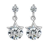 Nettoyeur Outil Boîte Kits Nettoyeur Kits Women Creative Earring Line Fashion Earrings Stud Jewelry For Lady Birthday Accessoires Stockage Outils Outil Accessoires Bijoux (Silver, One Size)