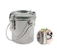 Nettoyeur Pinceau Seau de Lavage - Peinture à Huile Bac avec Couvercle Pinceaux en Acier Inoxydable Portable Antifuite Poignée Filtre Double Paroi Réservoir Nettoyage (1 Pièce)