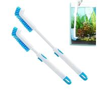 Nettoyeur pour Vitres d'Aquarium,Ensemble De 2 Brosses À Poils Raides Avec Manche Longue - Nettoyeur Vitres Aquarium Et Éliminateur D'algues | pour l'Entretien du Gravier et du Sable, Soins pour Betta