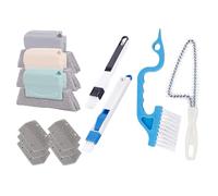 Nettoyeur Rail Porte Coulissante - PP, 13 Pièces Ensemble, Fenêtre Rail Nettoyeur, Coulissant Porte Brosse | Store Vénitien Nettoyage Outil, Crevice Frotteur Système Pour Rails, Rainures, Volets, Mais