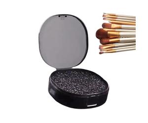 Nettoyeur Sec de Pinceaux de Maquillage - Méthode à Sec Rapide et avec Éponge | Éponge Pour Enlever La Couleur Des Pinceaux | Pour Filles Femmes Passionnés Maquillage Débutants Maison Voyage