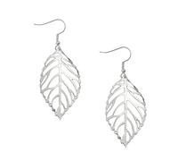 Nettoyeur Trousse Perceuse Kits d'oreilles feuille plante d'oreilles pendantes cadeaux pour soeur femme mère et quotidien Bracelets Accessoires Kits Bijoux (Silver, One Size)