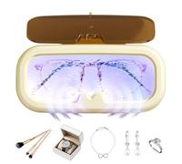 Nettoyeur Ultrasonique de Bijoux,Machine de Nettoyage Profond pour Lunettes et Bagues - Outil de Nettoyage Rechargeable pour Bagues Colliers Dentiers,Colliers Chaînes en Argent