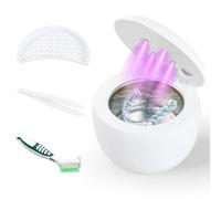 Nettoyeur Ultrasons 45kHz Nettoyeur Ultrason Appareil avec Lampe UV Nettoyeur Bijoux Ultrasonique Bac a Ultrasonic Cleaner Pour Prothèses Dentaires Gouttière Dentaire Aligneurs Retainer Bijoux 200ml