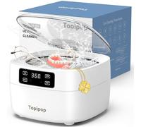 Nettoyeur Ultrasons, 48KHz Nettoyeur Ultrason, 750 ml Ultrasonic Cleaner, Nettoyeur à Ultrasons Professionnel pour Nettoyer Les Lunettes, Bijoux, Montres, Bagues, Dentier (Blanc)