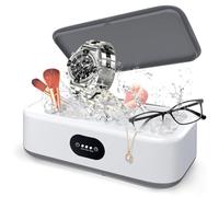 Nettoyeur Ultrasons, 640ml 49000HZ Bac Ultrasons, 40W Nettoyeur Ultrason Bijoux, Nettoyeur à Ultrasons avec 3 Réglages de Temps pour Nettoyage des Bijoux Lunettes Montres Prothèses Dentaires
