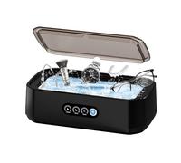 Nettoyeur Ultrasons 650ML, 49000Hz Ultrasonic Low Noise Cleaner, avec affichage LED One Touch et 3 modes de temps pour bijoux, bague, lunettes, montre, tête de rasoir, prothèses dentaires. Noir