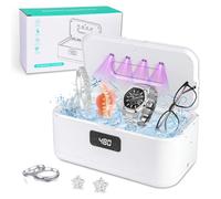 Nettoyeur Ultrasons 700ML,49KHz Ultrason avec 4 Lampe UV,Bac Ultrasons en Acier Inox avec 5 Réglages du Temps, Bac a Ultrason pour Lunettes de Vue, Bijoux, Materiel Onglerie, Montres, Dentier, Pièces