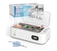 Nettoyeur Ultrasons, Bac a Ultrason 640 ml, 40W 49000HZ Nettoyeur Ultrason, Ultrasonic Cleaner pour Lunettes, Bagues, Pièces de Monnaie, Prothèses Dentaires, Avec Pince et Chiffon de Nettoyage