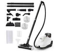 Nettoyeur Vapeur 2000W pour Punaises de Lit COSTWAY 5BAR-19 Accessoires-Réservoir 1,8L-Roue Universelle-160℃-Autonomie 35 min-Blanc