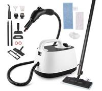 Nettoyeur Vapeur 2000W Shampouineuse, 1600ML grand réservoir d’eau,4 bars, 15 accessoires, Nettoyant Vapeur pour Fenêtres, Carrelage, Nettoyage Intérieur de Voiture, Salle de Bain, Meubles