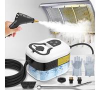 Nettoyeur Vapeur 2500W, Nettoyeur à Vapeur avec Bouton Tactile Réglable, 4 Têtes de Brosse, Poignée Réglable 3 Niveaux, Chauffage 15S, Steam Cleaner Tuyau Renforcé, pour Cuisine, Voiture, Sol