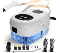 Nettoyeur Vapeur 2500W, Nettoyeur Vapeur à Main Haute Pression Pour la Maison, Nettoyeur Vapeur Portable Pour Voiture, Machine de Nettoyage à Vapeur Haute Température Pour Cuisine, Salle de Bain-Blanc