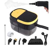 Nettoyeur Vapeur à Main, 1600ML Steam Cleaner Portable avec 7 Accessoires, Smart Touch, Réglables sur 3 Niveaux, Multifonctionnel Appareil Vapeur Nettoyage pour Tapis, Rideaux, Canapés, Cuisine