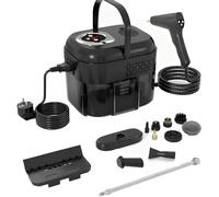 Nettoyeur vapeur à main 2500 W, machine de nettoyage à vapeur haute température portable 1,7 L, multi-buses pour nettoyer la graisse de cuisine, les fenêtres, la voiture, la salle de bain Black