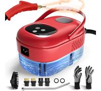 Nettoyeur Vapeur à Main, Steam Cleaner 2500W, Nettoyant Vapeur Haute Pression, Nettoyeur Vapeur électriques pour la Maison, Machine a Nettoyage Vapeur pour Cuisine, Sols, La Voiture, Fenêtre -Rouge