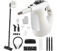 Nettoyeur vapeur COSTWAY, pression de vapeur 2 bar, temps de chauffe 1 min, puissance 1400W, réservoir 400ml Nettoyeur vapeur manuel avec 14 accessoires Gris