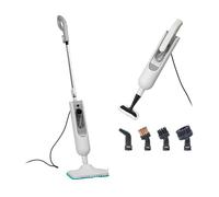 Nettoyeur vapeur électrique multifonction 1500 W avec kit multifonction, compatible avec les sols, canapés et surfaces domestiques.