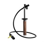 Nettoyeur vapeur Espresso avec poignée en bois, brosse de nettoyage pour machine à café avec poils en nylon et tuyau d'aération en silicone pour barista