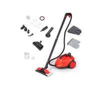 Nettoyeur Vapeur Haute Pression 2000W, 15 Accessoires, Réservoir de 1,8L, Roues, Rouge
