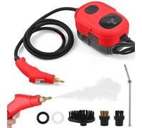 nettoyeur vapeur haute pression 2500 W, 1100 ml, 3 bars, portable avec 3 têtes de brosse pour l'entretien des voitures（AU-ConnecteurRouge）