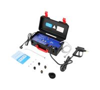 Nettoyeur vapeur haute pression 3000 W, poignée, vapeur humide et sèche | Avec lampe LED, barre d'extension, brosses et lampe de poche, pour la maison, la cuisine et la voiture