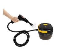Nettoyeur vapeur manuel 1500 W 105 °C 1700 ml Nettoyeur vapeur manuel 6 niveaux 3 bar Vapeur haute pression 30 à 55 g/min Consommation d'eau avec 2 m de longueur de tuyau (noir, jaune)