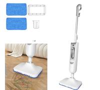 Nettoyeur vapeur manuel 1500 W à 2 vitesses avec 2 chiffons de nettoyage pour tous les sols, bancs, salle de bain et tapis, avec réservoir d'eau de 400 ml et câble de 4,8 m