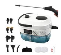 Nettoyeur vapeur manuel 2500 W 3 bar - Réservoir d'eau de 1400 ml - 3 vitesses réglables - 6 têtes de brosse - Pour cuisine, fenêtres, sol, salle de bain, voiture