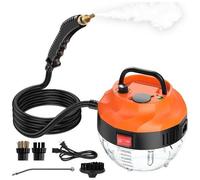 Nettoyeur vapeur manuel 3800 W, poignée réglable sur 6 niveaux, temps de chauffe 15 secondes, réservoir d'eau de 1,2 l, nettoyeur vapeur haute tension 3 bars pour sol, cuisine, fenêtres, salles de