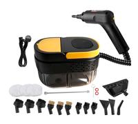 Nettoyeur vapeur manuel avec 3 niveaux de nettoyage, 2500 W, 3 bars, avec réservoir d'eau de 1,6 l, 16 accessoires, temps de chauffe de 10 à 15 secondes, poignée avec interrupteur pour fenêtres