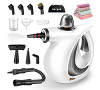 Nettoyeur vapeur, nettoyant vapeur portable, steam cleaner a main, pression de vapeur de 3,2 bars, puissance de 1050 watts, avec 12 accessoires pour sols, fenêtres et meubles (1 Set)