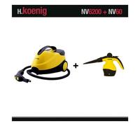 H.KOENIG NV6200+NV60 NETTOYEUR VAPEUR 2000W 4 BARS + NETTOYEUR COMPACT