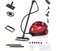 Nettoyeur Vapeur Polyvalent 2000W COSTWAY Punaises de Lit-Réservoir 1,5L,19 Accessoires 4,0 Bar-Voyant LED-108℃-Acariens Rouge
