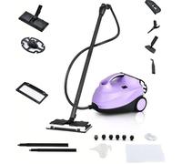Nettoyeur Vapeur Polyvalent 2000W COSTWAY Punaises de Lit-Réservoir 1,5L,19 Accessoires 4,0 Bar-Voyant LED-108℃-Acariens Violet