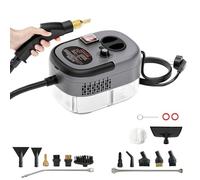 Nettoyeur vapeur portable 1,2 L, nettoyeur vapeur multi haute pression 2500 W, chauffage en 15 secondes/6 vitesses/18 accessoires, pour sols, salle de bain, cuisine, voiture gray