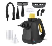 Nettoyeur Vapeur Portable - 10 Accessoires, 3,2 Bar & 350ML 1000W, Nettoyeur à Vapeur Portatif Polyvalent avec 5 Têtes de Brosse/Cordon de 2,5 m, Steam Cleaner for Home Canapé, Sol, Vitre, Matelas
