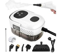Nettoyeur Vapeur Portable 2500W avec écran Digital, Pression 3.0 BAR. Réservoir de 1100ml et 9 Accessoires pour Sols, Cuisines, Salles de Bain, Voitures et Carrelages